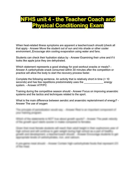 The UIL. . Nfhs fundamentals of coaching test answers unit 4